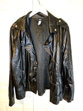 Grease T-Birds Black Faux Leather Moto Jacket Paramount 2022 Costume